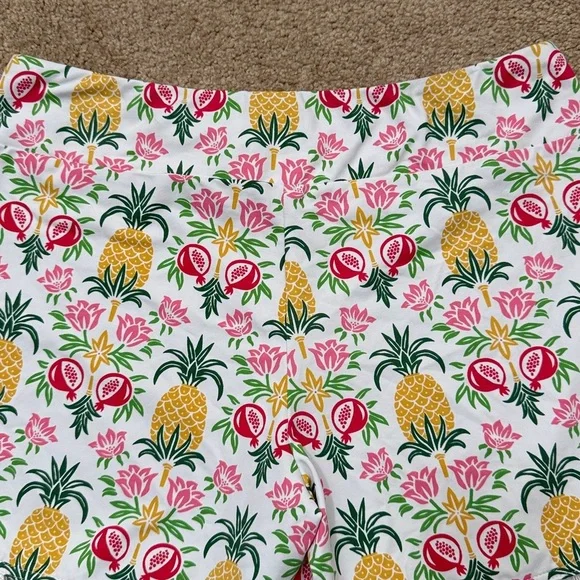 NWT J. Mclaughlin Avila Pineapple Palms Mid Rise Tassle Detail Shorts Size Small